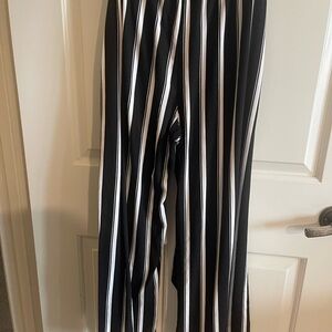 Black and White Striped Pants